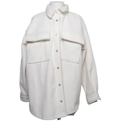 Skjortejakke (Hvid) fra Stay Genanvendt polyester, Uld