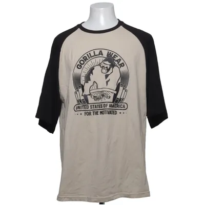 Baseballtröja (Beige, Svart) från Gorilla Wear Bomull