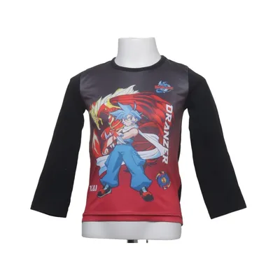 T-shirt à manches longues (Noir, Rouge, Multicolore) de Beyblade Polyester