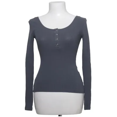 Henley shirt (Grijs) van Pieces Katoen