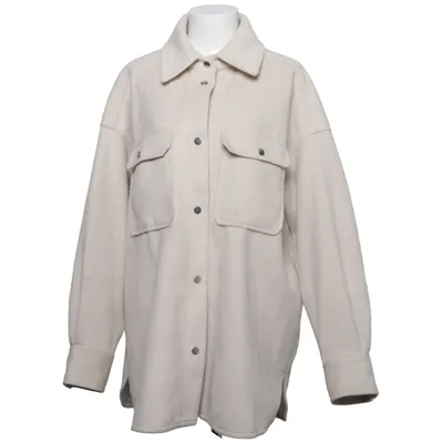 Skjortejakke (Beige) fra H&M Polyester, Viscose