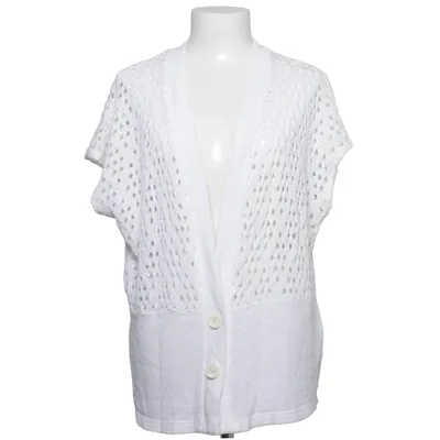 Cardigan (White) from Klaus Modelle Acrylic, Cotton, Polyamide