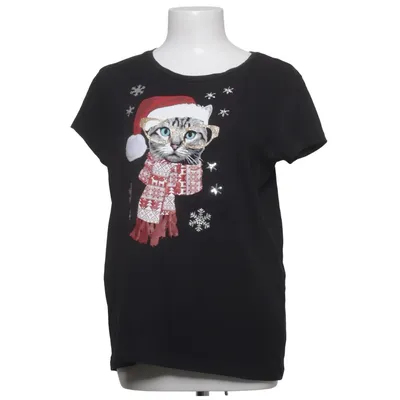 T-shirt (Black) from KappAhl Cotton, Polyester