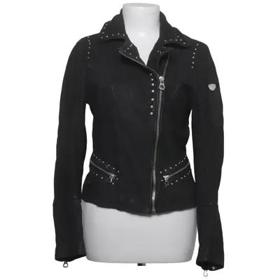 Biker jacket (Black) from Gipsy Cotton, Leather, Polyester
