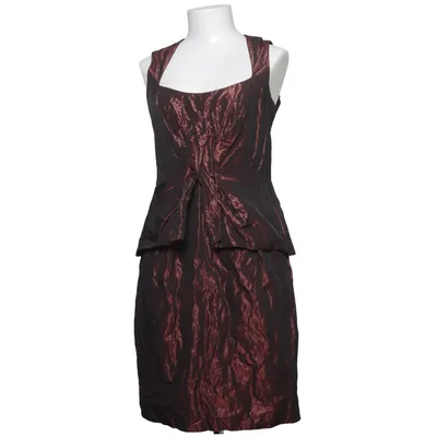 Robe de cocktail (Marron) de Cue Coton, Fibre métallique, Polyester