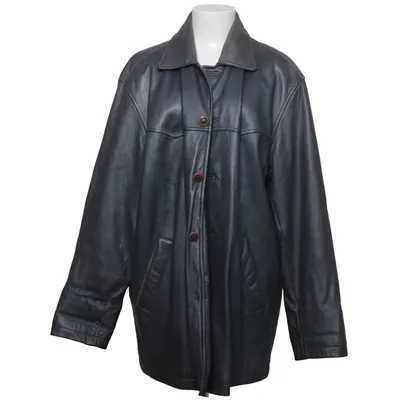 Leather jacket (Gray) from Petroff Acetate, Polyamide, Polyester