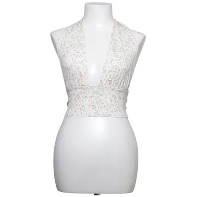 Halternecktopp (Halterneck Print Crop Top) från NLY One Elastan, Polyester