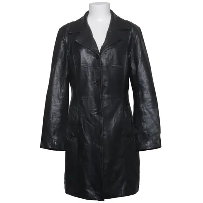 Leren jas (Zwart) van Roco Baroco Leer, Polyester