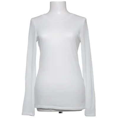 Long sleeve T-shirt (White) from Weekday Linen, Polyester