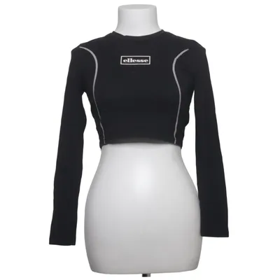 Crop Top (Schwarz) von Ellesse Baumwolle, Elasthan