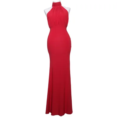 Evening gown (Red) Elastane, Polyester