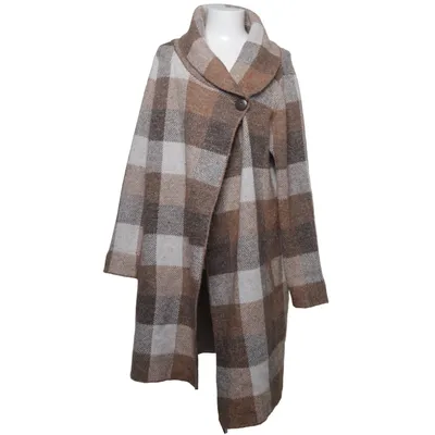 Cardigan (Brown, Beige, White) from Ellen Tracy Acrylic, Elastane, Polyester, Wool