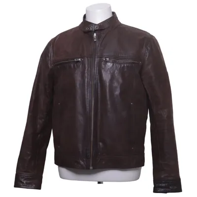 Veste en cuir (Marron) de Zara Man Cuir