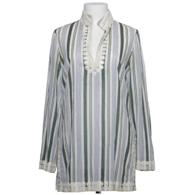 Blouse (White, Green, Blue) from Tory Burch