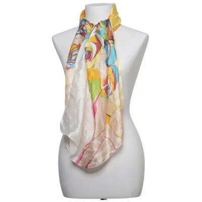 Shawl (Yellow, Multicolored) from Verde Polyester, Silk