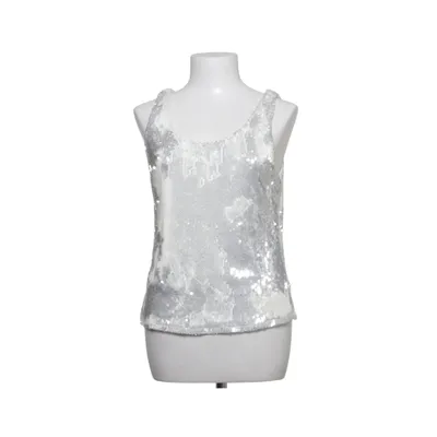 Tanktop (Zilver, Wit) van Mango Elastaan, Polyester