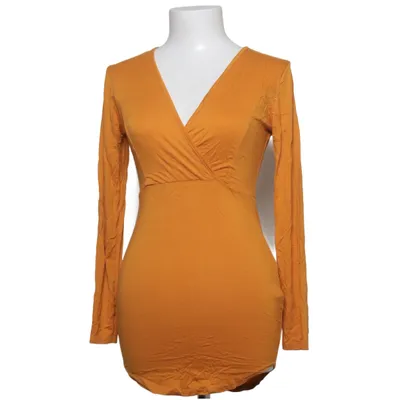 Wrap dress (Yellow) from Boohoo Petite Elastane, Viscose