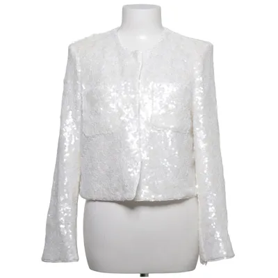 Jacka (Vit, Silverfärgad) från H&M Elastan, Polyester