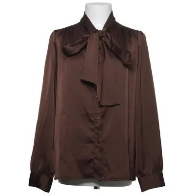 Knytblus (Brun) från Lens Polyester