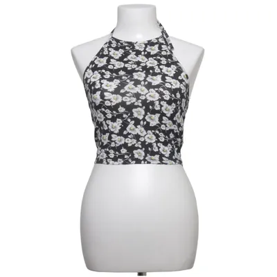 Haltertop (Zwart, Wit) van Shein Elastaan, Polyester