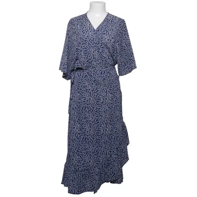 Omlottklänning (Blå, Vit, Flerfärgad) från Zizzi Elastan, Återvunnen polyester