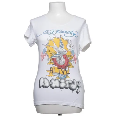 T-shirt (Vit, Flerfärgad) från Ed Hardy Elastan, Viskos