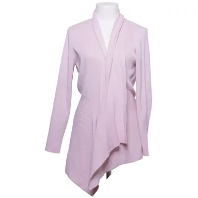 Strickjacke (Pink) von Carmen Marc Valvo Polyamid, Viskose