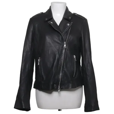 Biker jacket (Black) from SET Urban Deluxe Cotton, Leather, Viscose
