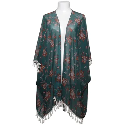 Kimono (Grøn, Flerfarvet) fra Shein Curve Elastan, Polyester