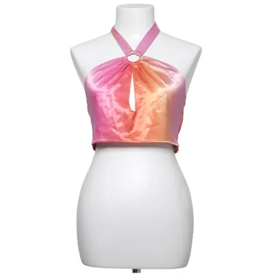 Halternecktopp (Rosa, Orange, Flerfärgad) från NA-KD Elastan, Polyester