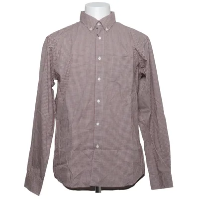 Chemise (Marron, Blanc) de Uniqlo Coton