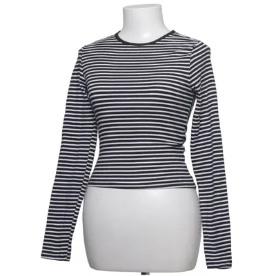 Långärmad t-shirt (Svart, Vit) från Stradivarius Bomull, Elastan