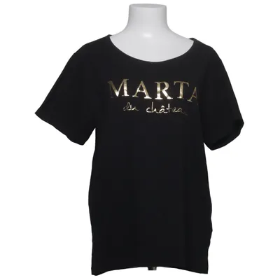 T-shirt (Sort) fra Marta du Chateau Bomuld, Elastan