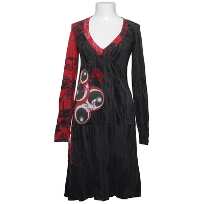 Klänning (Svart, Röd, Flerfärgad) från Desigual Bomull, Viskos