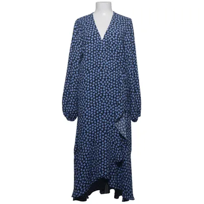 Wrap dress (Blue, Black) from Carin Wester Polyester