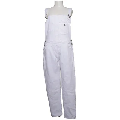 Salopette (Blanc) de Jeans Élasthane, Polyester