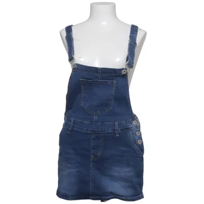Dungaree dress (Blue) from Miss Fanny Cotton, Elastane, Polyester, Viscose