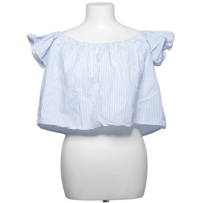 Tube top (Blue, White) from Zara Basic Collection Cotton, Elastane, Polyamide