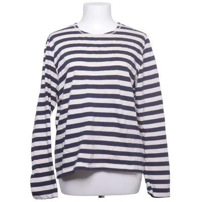 Long sleeve T-shirt (Blue, White) from Ganni Cotton
