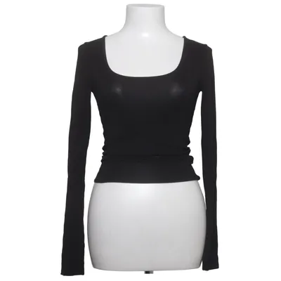 T-shirt à manches longues (Noir) de Gina Tricot Élasthane, Viscose