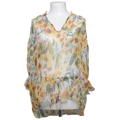 Bluse (Gul, Flerfarvet) fra Zara Basic Silke