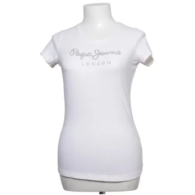 T-shirt (Wit) van Pepe Jeans Katoen, Elastaan