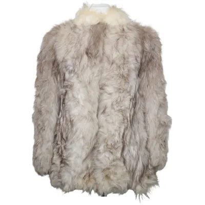 Pälsjacka (Grå, Beige) Päls