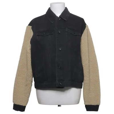 Veste en jeans fourrée (Noir, Beige) de ONLY Blue Denim Coton, Polyester
