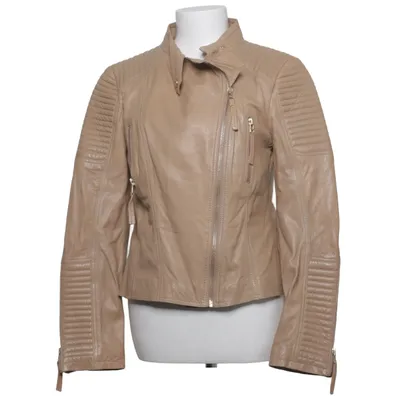 Bikerjakke (Beige) fra Primeboots Læder, Polyester