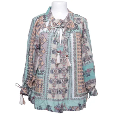 Blouse (Green, Multicolored) from I Am Cotton, Metallic fiber