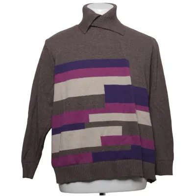 Turtleneck (Brun, Lilla, Beige) fra Camilla Akryl, Bomuld