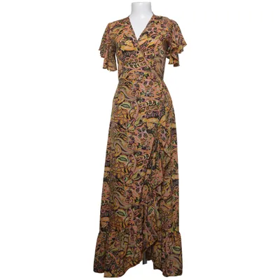 Slå-om-kjole (Gul, Flerfarvet) fra Purple Queen Viscose