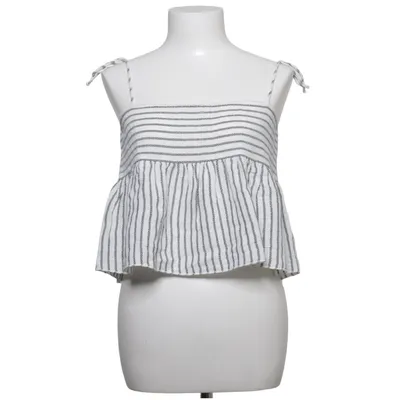 Crop top (Hvid, Blå) fra Mango Casual