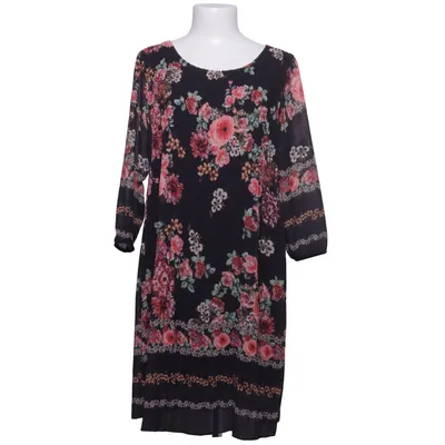 Jurk (Zwart, Meerkleurig) van New Collection Elastaan, Polyester, Viscose